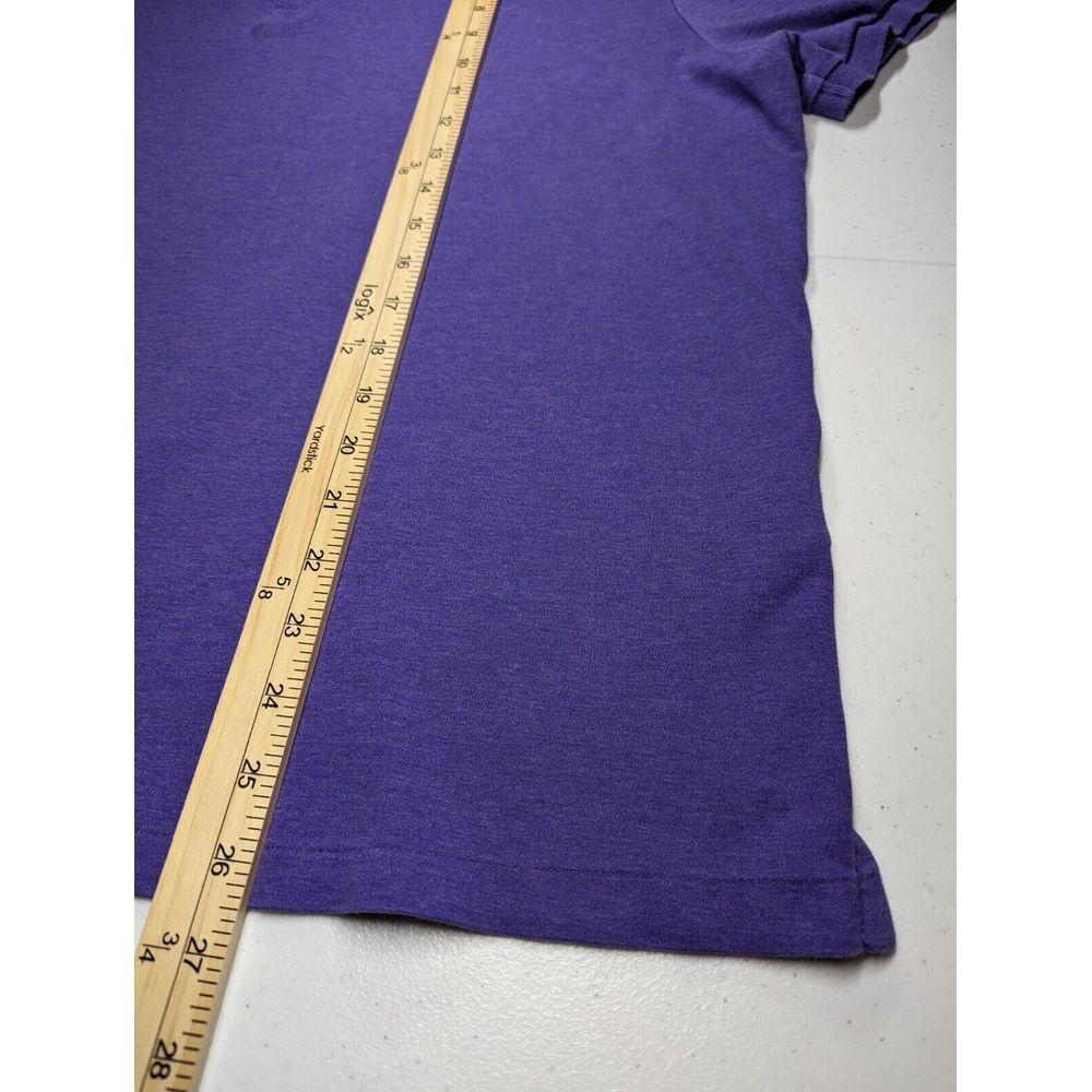 Polo Ralph Lauren Mens‎ XL Custom Slim Fit Purple Shirt Green Logo Short Sleeve - Picture 12 of 14